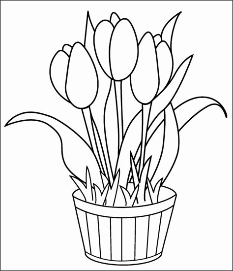 These flower coloring pages are perfect for adults. 8 Flower Vase Template for Kids - SampleTemplatess ...