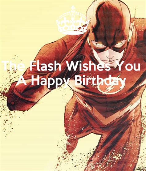 The Flash Wishes You A Happy Birthday Poster Manny Keep Calm O Matic