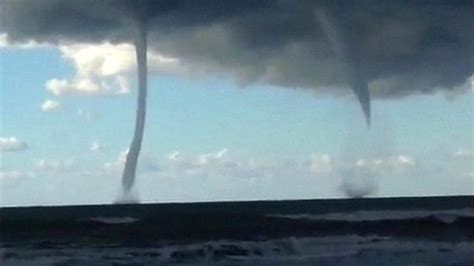 Incredible Twin Water Tornadoes In Italy Cbbc Newsround