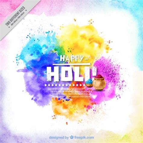 Free Vector Background Holi Colorful Watercolor Abstract