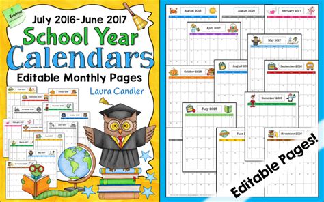 Grab Your Free School Year Calendar School Planning Calendar