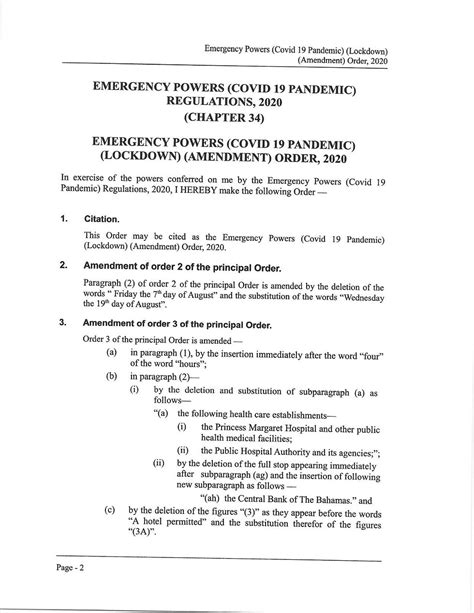 Emergency Powers Covid 19 Pandemic Lockdown Amendment Order 2020