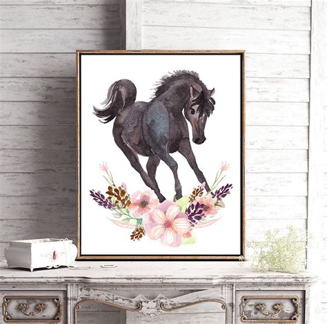 Horse Print Nursery Decor Printable Baby Shower T Horse Lover