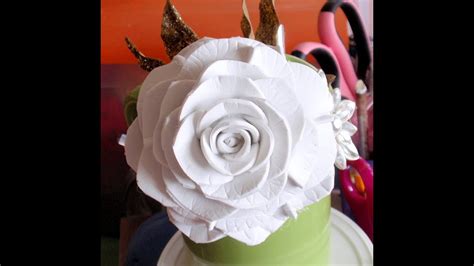 How To Make Foam Flower Diy Tutorial Foam Rose 2 Youtube