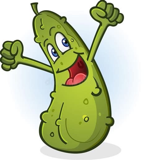 20 free cliparts with pickles clipart on our site site. Pickle Cartoon Character Cheering Stock Vector ...