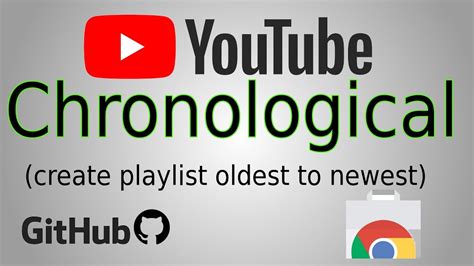 Youtube Chronological Order Oldest To Newest Chrome Extension Youtube