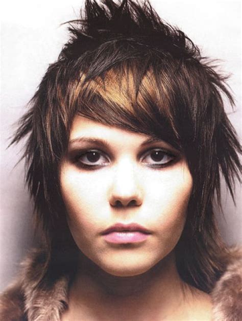 Windy Hairstyle Short Punk Rock Hairstyles For Girls