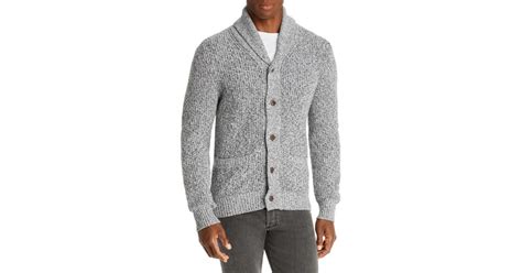 Faherty Cotton Marled Shawl Cardigan In Light Gray Gray For Men Lyst