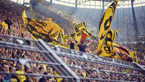 Bundesliga borussia dortmund s yellow wall a crown jewel of german football. The Yellow Wall | Borussia Dortmund - SoccerBible
