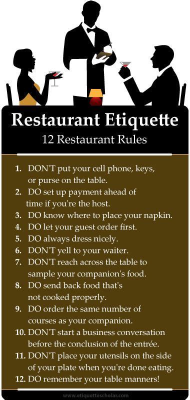 12 Restaurant Dos And Donts Great Dining Etiquette Tips For Eating