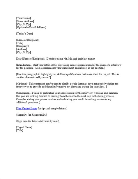 To, interviewing committe francis water solutions linited. Thank You Letter After Interview | TemplateDose