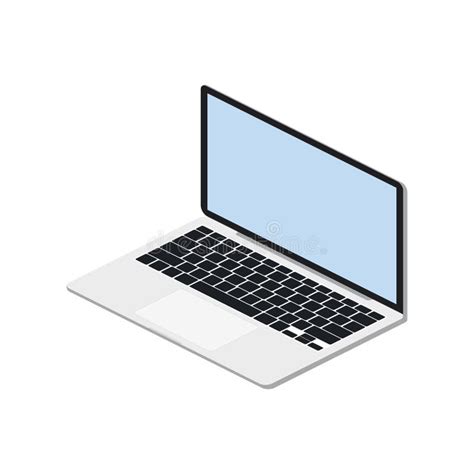 3d Isometric Laptop On White Background Vector Illustration Eps 10