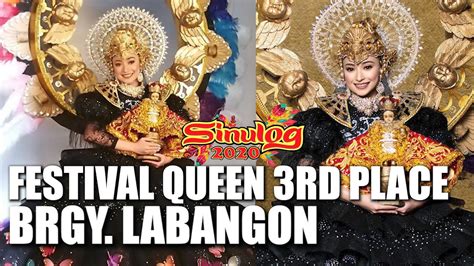 sinulog festival queen 2020 3rd place barangay labangon sinulog 2020 youtube