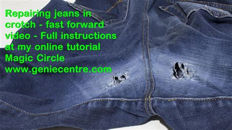 Darn Crotch Jeans Sample Repair Jeans Repair Clothes Sewing Jeans