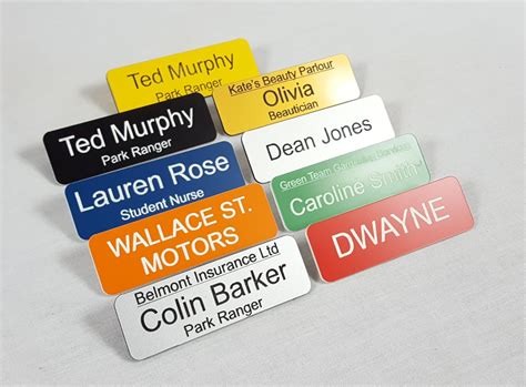 Personalised Acrylic Name Badge With Pin Choice Of Colour