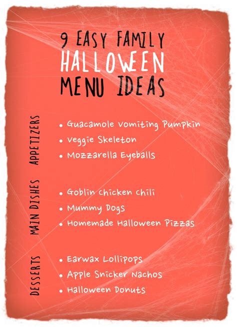 3 courses for a french dinner party simple to prepare in advance for easy entertaining. 9 Easy Family Halloween Menu Ideas