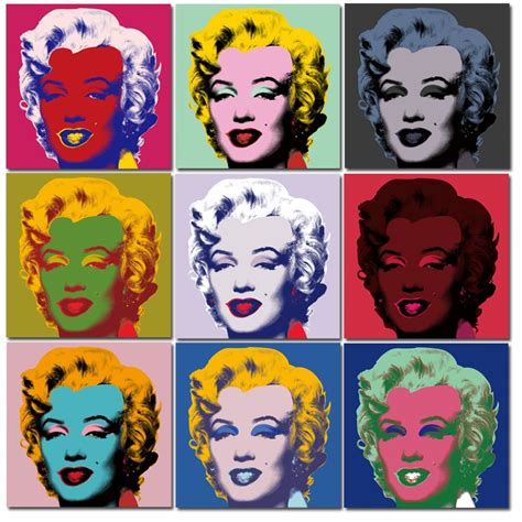 2017 Andy Warhol 10pcs Marilyn Monroe Wall Art Oil Painting Prints
