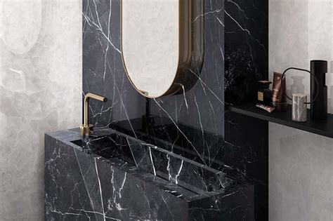 Black Marble Effect Bathroom Tiles Unconventional Class