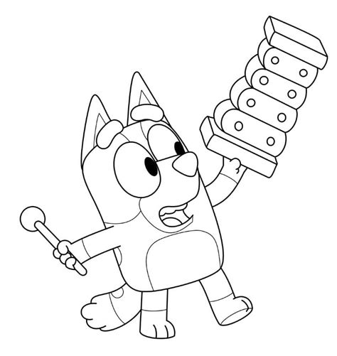 Bingo Bluey Coloring Pages