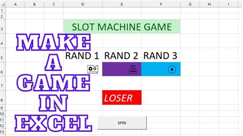 How To Make A Game In Excel Youtube
