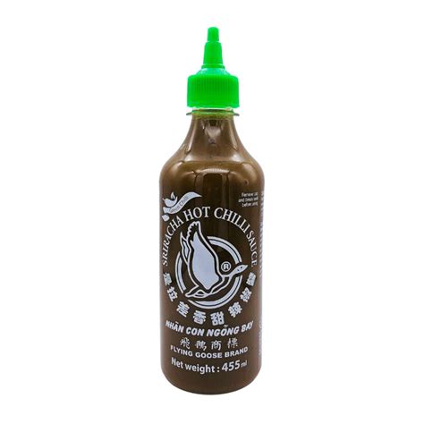 Thai Sriracha Hot Chilli Sauce Green 455ml By Flying Goose Thai
