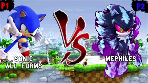 Sonic All Forms Vs Mephiles I Sonic Mugen Youtube