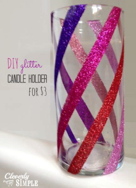 Glitter Candle Holder Diy Christmas T For Only 3 Cleverly Simple