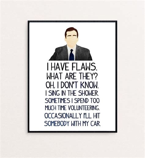The Office Michael Scott I Have Flaws What Are They Etsy
