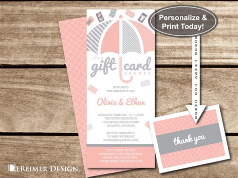 Socially distanced baby shower invitations. Gift Card Shower Invitation, Gift Card Baby Shower, Baby ...