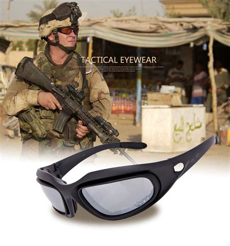 C5 X7 Army Goggles Military Sunglasses 4 Lens Game Tactical Glasses Outdoor Sports Sun Glasses