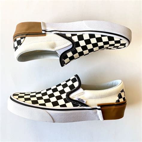 Shop for gumsole, popular shoe styles, clothing, accessories, and much more! New Vans Classic Slip On Checkered split gum block sole ...