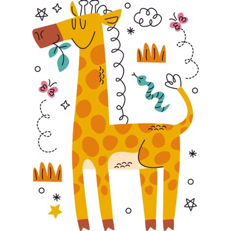 Giraffe Stickers Free Animals Stickers