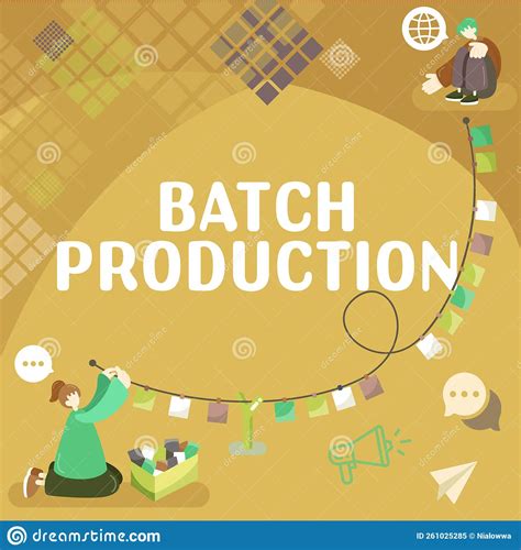 Batch Production Blue Concept Icon Manufacturing Method Idea Thin Line