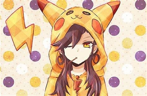Pikachu Hoodie Anime Anime Wolf Girl Anime Neko