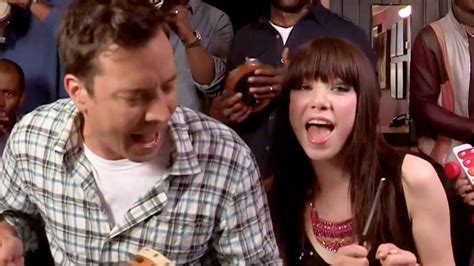 Carly Rae Jepsen Sings Call Me Maybe With Jimmy Fallon Crew