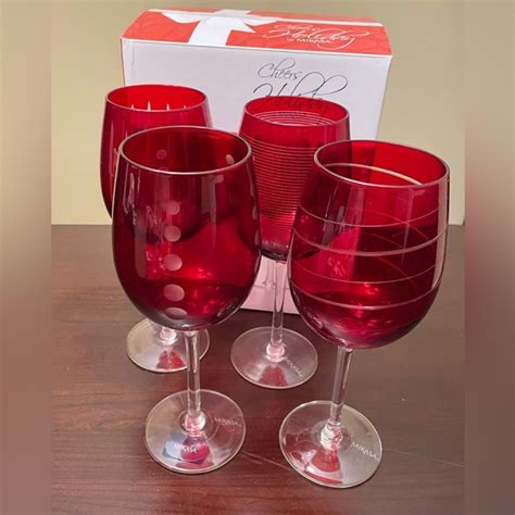 Mikasa Dining Mikasa Cheers Ruby Red Wine Glasses Poshmark