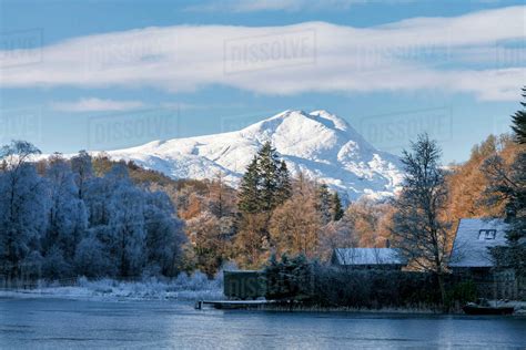 Loch Ard Aberfoyle And Ben Lomond In Mid Winter Loch Lomond And The