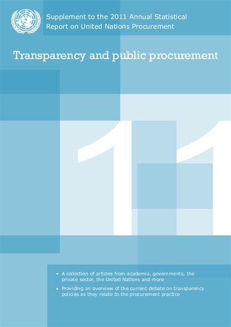 (PDF) Promoting transparency and efficiency in public procurement: e-procurement initiatives by ...