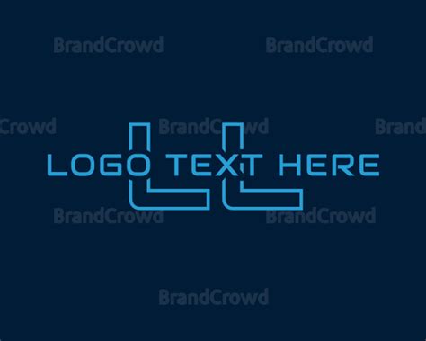 Techy Neon Lettermark Logo Brandcrowd Logo Maker