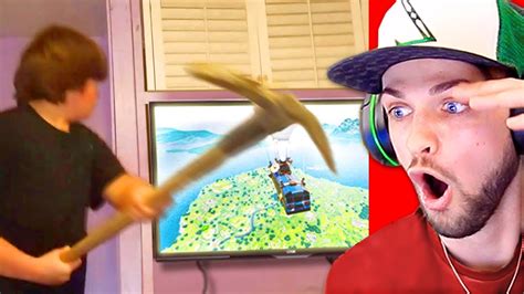 The Ultimate Fortnite Rages Kid Gets Mad Youtube