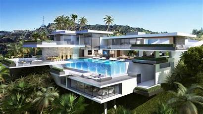 Mansions Contemporary Sunset Plaza Drive Mansion Luxury