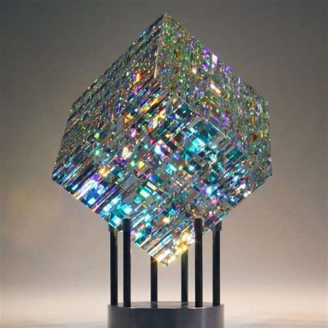 Magik Chroma Cube By Jack Storms Glass Art Glass Art Sculpture Glass Artwork