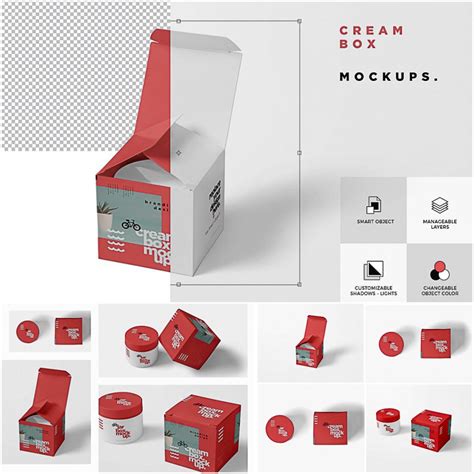 Download Cosmetic Jar Box Mockups | Free download