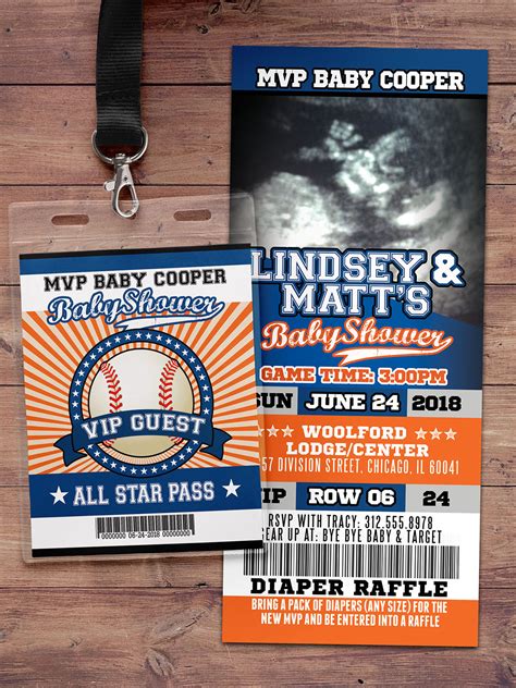 Baseball Baby Shower Invitation All Star Little Slugger Baby Shower