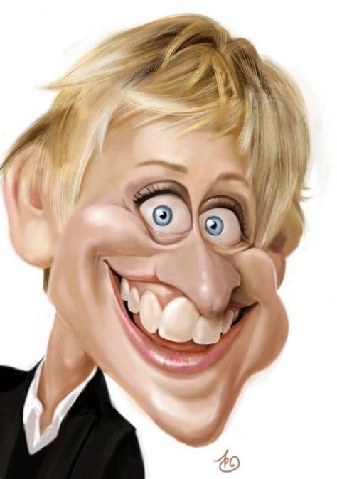 Ellen Degeneres Cartoon People Cartoon Faces Funny Faces