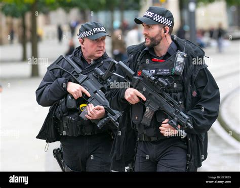 Manchester Uk Weapons Policing Police Uniform British Force