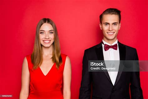 Portrait Of His He Her She Two Nice Cute Attractive Pretty Class Stock