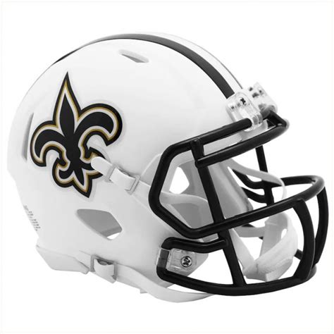 New Orleans Saints Flat White Alternate Revolution Speed Mini Football Helmet