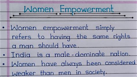 Women Empowerment Essay Writing In English 10 Lines On Women