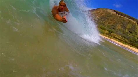 Gopro Alika 2 Barrel Sandy Beach Bodysurfing Youtube